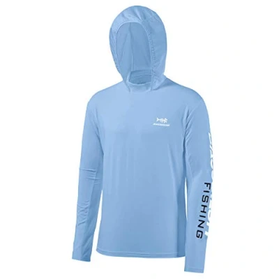 Image of Bassdash UPF 50+ Men’s UV Sun Protection Long Sleeve Performance Fishing Hoodie Hooded Shirts