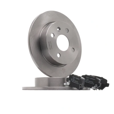 Image of 569108, 569111, 90498304, 9117771, 9196587 Brake disc and pads set MAPCO 47691 Rear Axle solid