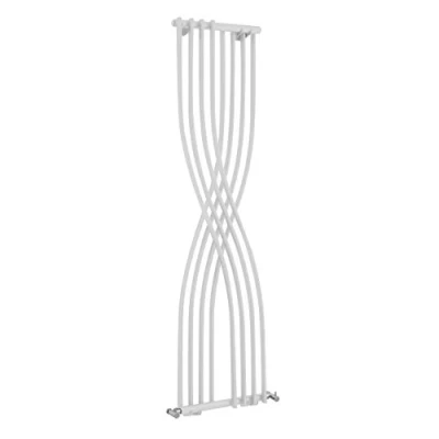 Image of Nuie HLW94 Xcite Modern Home Wall Mount Curved Designer Radiator, 1775mm x 450mm 95mm, High Gloss White