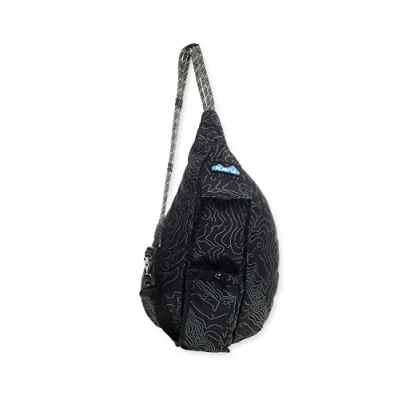 Image of KAVU Mini Rope Sling Bag Black Topo