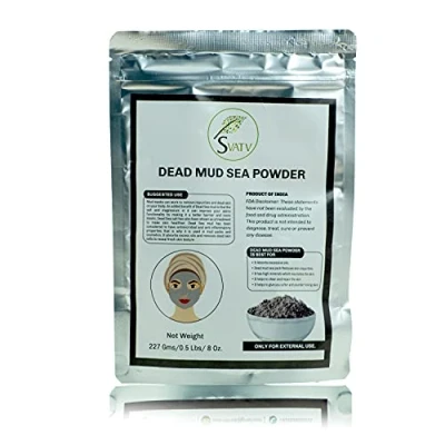 Image of SVATV Dead Sea mud Powder with Nourishes Exfoliates Softens &amp; Detoxify, Skin, Deep Pore Cleansing Properties Face Mask Powder, Bath or for All type of Skin 227g 8 Oz