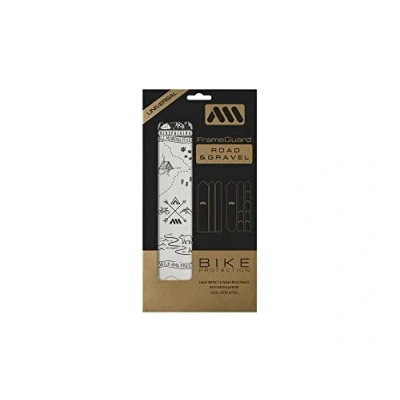 Image of All Mountain Style AMS High Impact Frame Guard Gravel/Road Protects your bike from scratches and dings, Coffee White