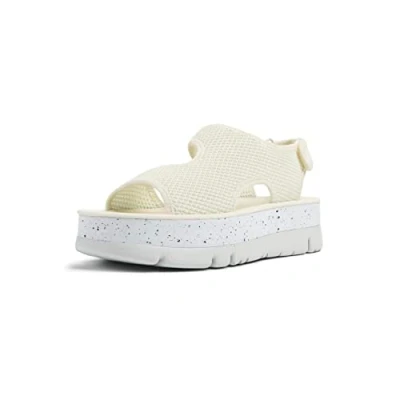 Image of Camper Oruga UP Mules, Women&#039;s, Size: 5, White natural Synthetics/textile