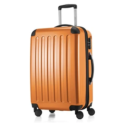 Image of HAUPTSTADTKOFFER Alex Luggage Suitcase Hardside Spinner Trolley 4 Wheel Expandable, 65cm, orange