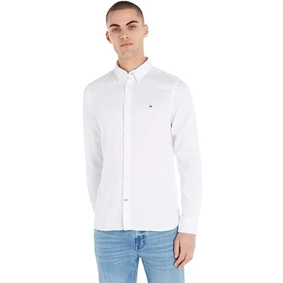 Image of Tommy Hilfiger CORE FLEX Shirt, Men&#039;s, Size: Large, White