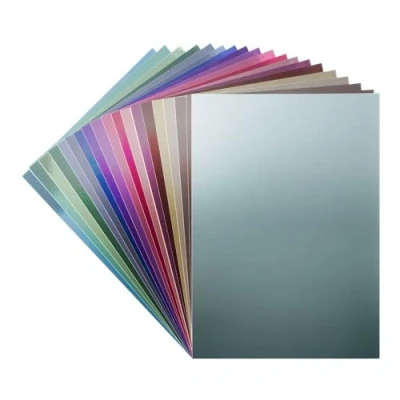 Image of Ideen mit Herz Mirror Cardboard, Self Adhesive, Metal Paper, Adhesive Film, Craft Metallic, 20 Sheets, DIN A4, 200 g/m² (Bright Colours)