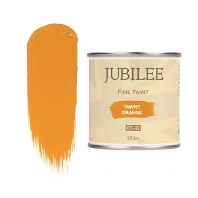 Image of Guild Lane Jubilee Fine Paint Tawny Orange Furniture, Metal, Fabric, Glass &amp; More Indoor Outdoors Water Based Acrylic 250ml
