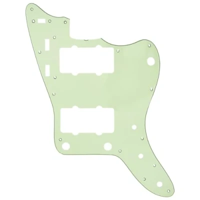 Image of Musiclily Pro 13 Hole Guitar Pickguard for JPN Made Fender Japan Jazzmaster, 3Ply Mint Green