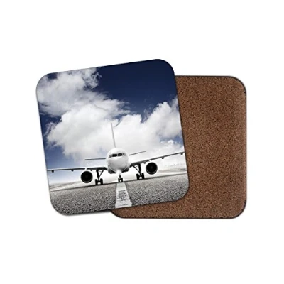 Image of 1 x Aircraft Cork Backed Drinks Coaster Airplane Aeroplane Plane Flying #8224