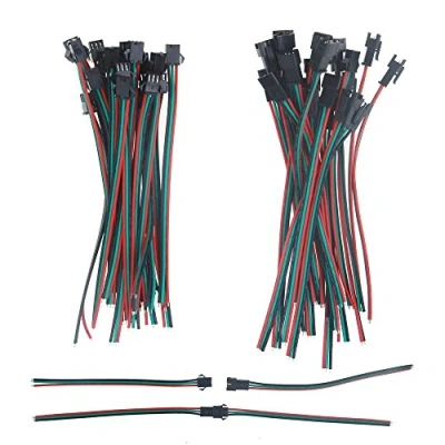 Image of ALITOVE 20 Sets 3 Pin JST SM Male Female Plug LED Connector Cable 15cm 20awg Wire for WS2812B WS2812 WS2811 SK6812 RGBW Strip Light
