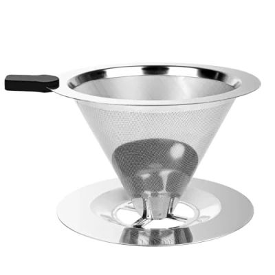 Image of Vicloon Pour Over Coffee Filter, Stainless Steel Reusable Drip Paperless Cup, Slow Maker for Single Cup Brew