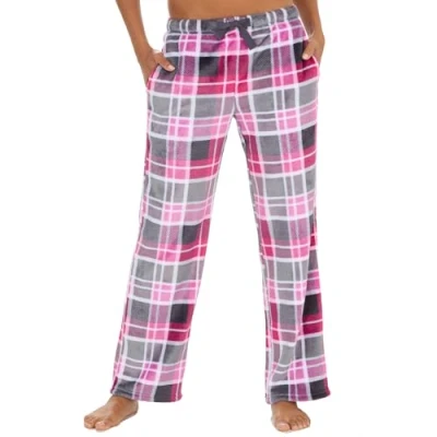 Image of Undercover Ladies Soft Fleece Lounge Pants 34B2013 Pink/Grey Check M