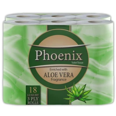 Image of Phoenix Brand Soft Luxury Toilet Rolls, Quilted White 3 Ply Paper (54 Rolls)
