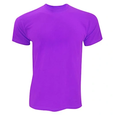 Image of Fruit of the Loom Mens Original Short Sleeve T Shirt Purple Size X Large