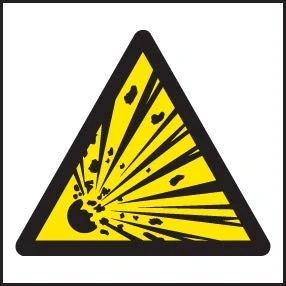 Image of Warning Signs Explosive symbol Self Adhesive Vinyl
