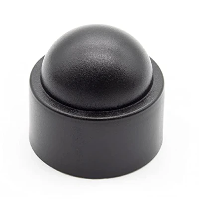 Image of Enkotrade Protective Caps Hexagonal Black for M18, Spanner Size 27, Screws and Nuts, Cover Caps, Screws, Screw End (Pack of 36)