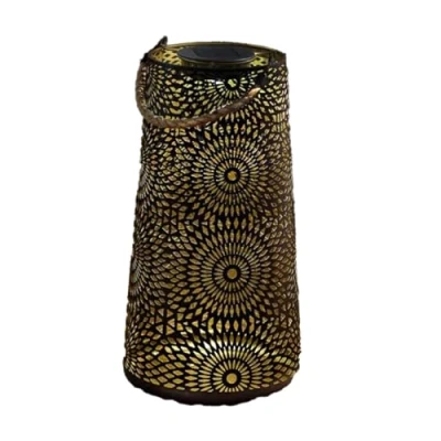 Image of Smart Solar Muscat Powered LED Metal Lantern 29cm