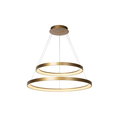 Image of Lucide VIDAL Pendant light 78 cm LED Dim. 1x92W 2700K Matt Gold / Brass