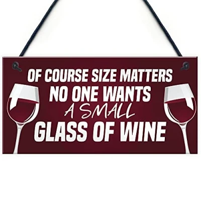 Image of RED OCEAN Funny Home Bar Signs Novelty Wine Alcohol Gifts Man Cave Hanging Pub For Her Friend