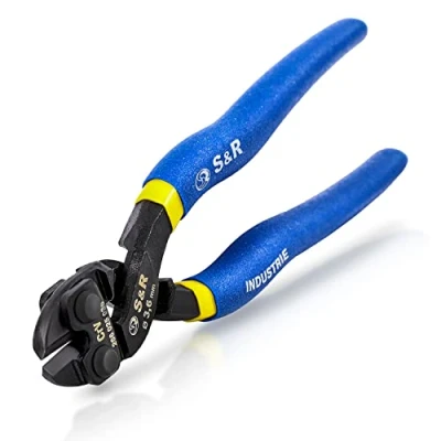 Image of S&amp;R Bolt Cutter 200 mm, Tiger, Induction Hardened Cutting Edge, 60 Chrome Vanadium, HRC58 62, Professional