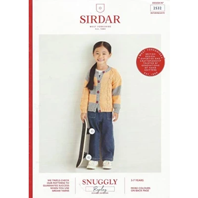 Image of Sirdar Snuggly Replay DK Knitting Pattern Booklet 2532 Cardigan