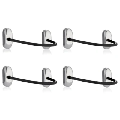 Image of XFORT 4 Pack Viper Fixed Cable Window Restrictor in Polished Chrome, Durable Safety Lock for Child and Security