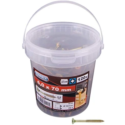 Image of CONNEX B30113 Uni. Screw PZ 6,0x70 per Bucket, 6,0 x 70 mm (120 Stück)