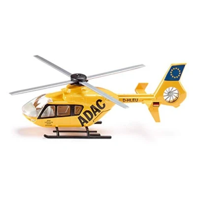 Image of siku 2539, Rescue Helicopter, 1:55, Metal/Plastic, Yellow, Rotating rotors