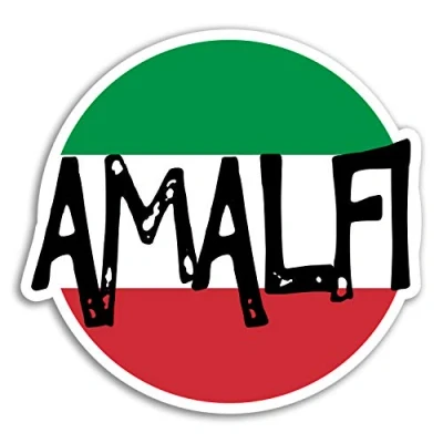Image of 2 x 10cm Amalfi Vinyl Stickers Italy Flag Travel Sticker Laptop Luggage #18206 (10cm Wide)