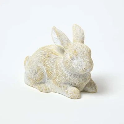 Image of HOMESCAPES Hidden Key Safe Outdoor, Decorative Rabbit Diversion to Hide Your Spare Keys Garden Ornament Secret Storage Compartment