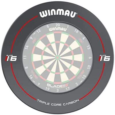 Image of WINMAU Blade 6 Printed Dart Board Surround Ring Grey Durable Backboard Wall Protector for Dartboards Professional Darts Accessories