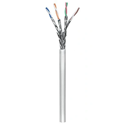 Image of Goobay 93954 CAT 6 Network Cable, S/FTP (PiMF), Grey, 100 m Length