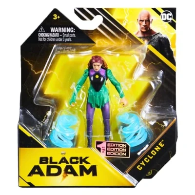 Image of DC Comics Black Adam Movie Collectible 10cm Articulated Action Figure with Accessories Cyclone