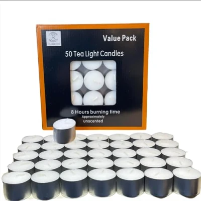 Image of Requisite Needs Tea Light Candles 8 Hour Burn Time White Unscented (Pack of 50)