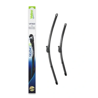 Image of 61617469820, 7469820 wiper blade VALEO 577950 650, 500mm Front Flat with spoiler for left hand drive vehicles BMW: X3, X4, JAGUAR: E Pace