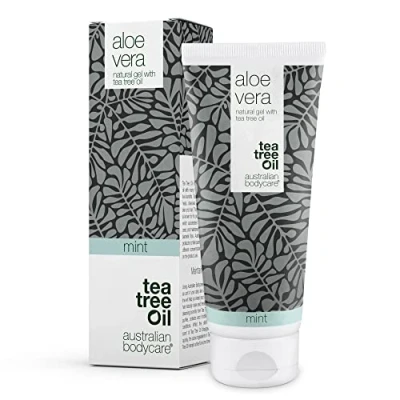 Image of Aloe Vera Gel 200 ml Australian Bodycare After Sun Lotion Natural Vera, Tea Tree Oil &amp; Mint Cooling Moisturizing for itching, irritated skin, sunburns and scratches Vegan