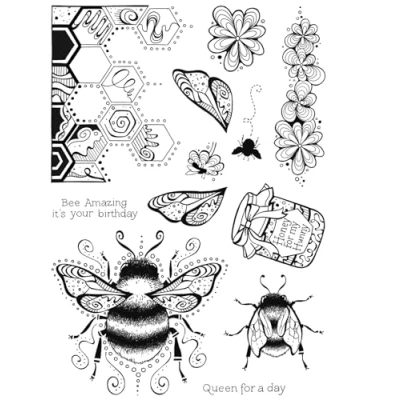 Image of Creative Expressions Designs by Dora Bee Amazing 6 in x 8 Clear Stamp Set