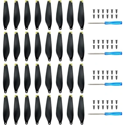 Image of Craznick 32pcs Propellers for DJI Mini 3 Replacement Prop Blades Spare Propeller Blade Low Noise Wings Drone Accessories with Exclusive Screws &amp; Screwdrivers Gold Tips