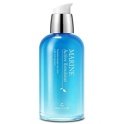 Image of [THE SKIN HOUSE] Marine active emulsion (4.40 fl oz/130ml). hydrating hyaluronic acid daily moisturizing lotion. Ultra light textured cream for dry and dehydrated skin.