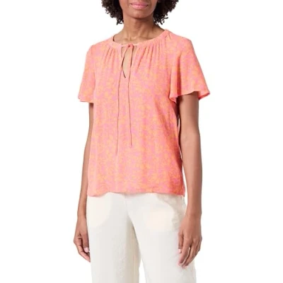 Image of VERO MODA Women&#039;s Vmmenny String Ss Top WVN Ga, Pink Cosmos/AOP: huki, XS