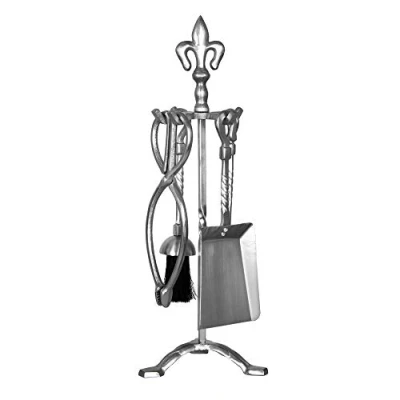 Image of Fire Vida Fleur De Lys Companion Set, Metal, Pewter, Piece of 5