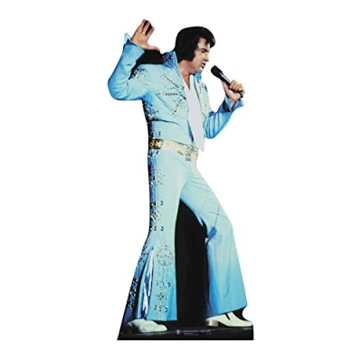 Image of SC240 Star Cutouts Elvis Presley Silver Blue Jump Suit Lifesize Cardboard Cutout