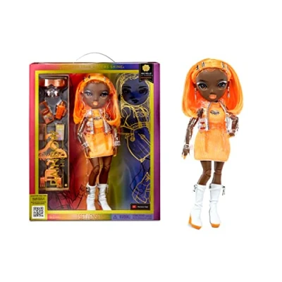 Image of Rainbow High Fashion Doll MICHELLE ST.CHARLES Orange Fashionable Outfit &amp; 10+ Colourful Play Accessories For Collectors and Kids Ages 4 12 Years