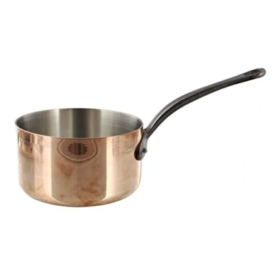 Image of De Buyer 6460.16 Inocuivre First Class Saucepan with Cast Iron Handle, 16 cm Diameter