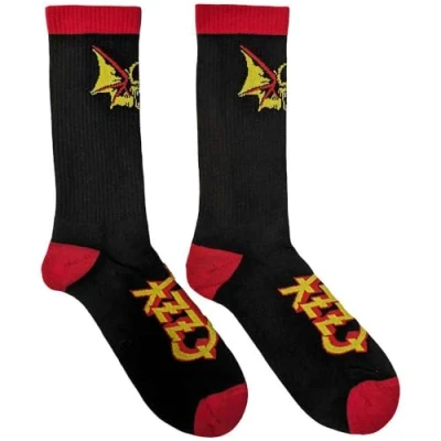 Image of Rock Off officially licensed products Ozzy Osbourne Bat Logo Ankle Socks UK Size 7 11, black, M