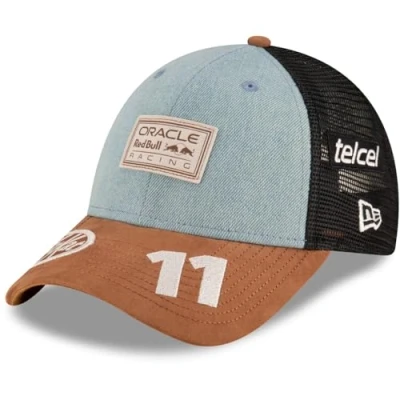 Image of New Era Czech Perez F1 Red Bull GP Austin 9Forty Adjustable Unisex Cap, Navy Blue, Talla Única