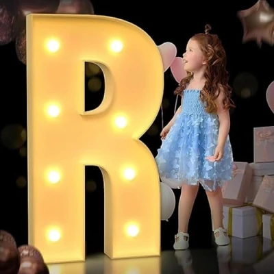 Image of 120cm/4FT Light Up Letter R, Marquee Letters, Mosaic Giant Anniversary Party Decorations, Birthday Wedding DIY Decor