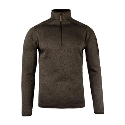 Image of JACK PYKE Melange Quarter Zip Fleece Long Sleeve Brown Fleck Medium