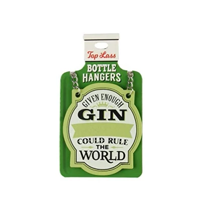 Image of H&amp;H Top Lass Bottle Hanger Decoration Novelty Gift Personalised to The Title of&quot;Blank Gin Given Enough&quot;