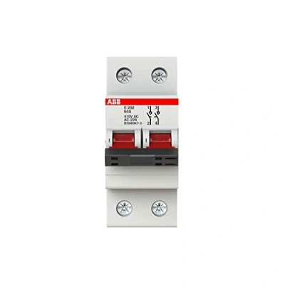 Image of ABB E202/63R Isolator for DIN Rail, 230/400V AC (ABB2CDE282001R0063)